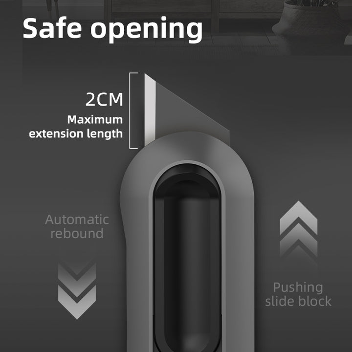 Compact Snap-off Utility Knife with Retractable High Carbon Steel Blades