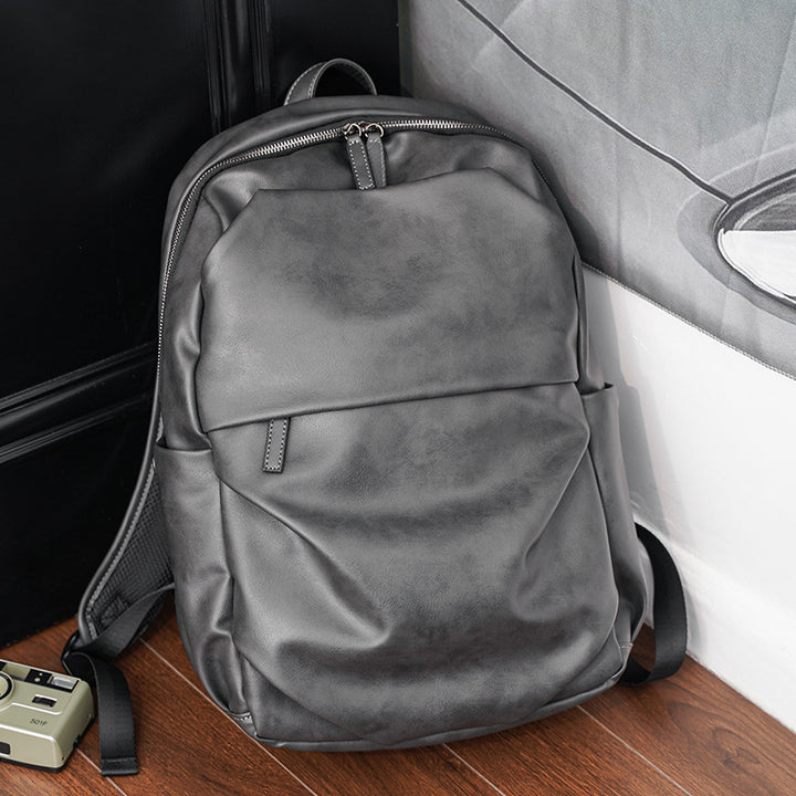 Simple Gray Men's Backpack Computer Travel