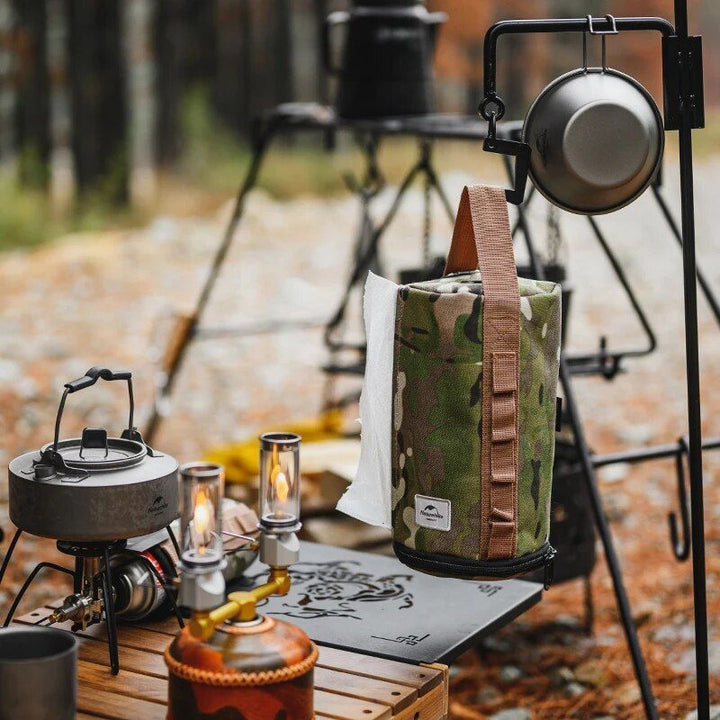 Compact Camouflage Outdoor Tissue Box - Portable, Durable, and Versatile for Camping