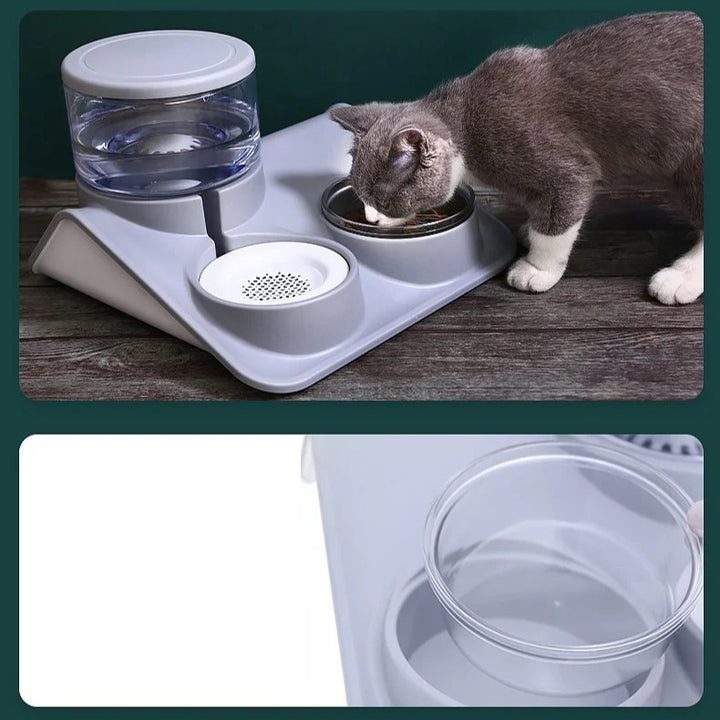 1.8L Automatic Pet Feeder and Water Dispenser Set for Cats and Dogs