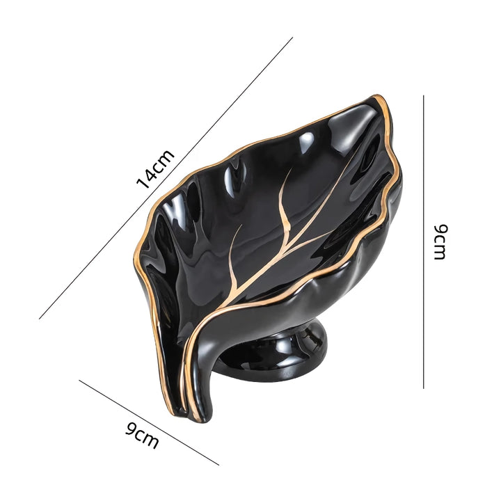 Elegant Ceramic Leaf Soap Dish