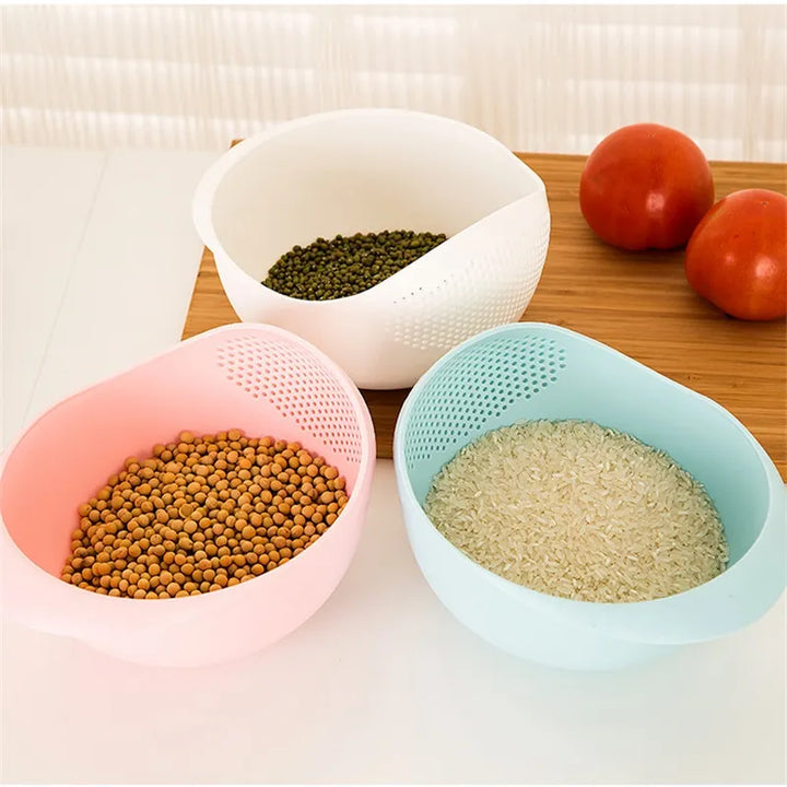 Multi-Purpose Kitchen Drain Basket with Handles