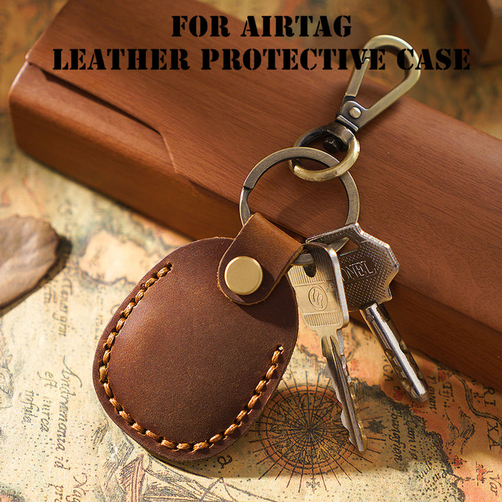 Retro Leather Keychain Case