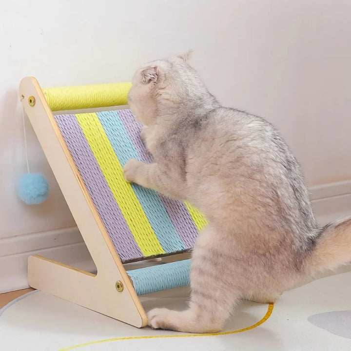 Rainbow Cat Climbing Frame with Scratch-resistant Post and Sofa Protector