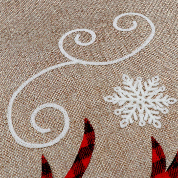 Plaid SHULU Christmas Tree Bottom Decoration Linen Tree Skirt