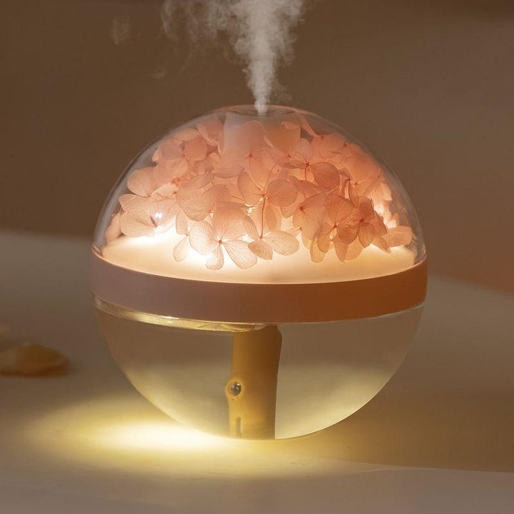 Portable Wireless Air Humidifier with Eternal Flower & Warm White Lamp