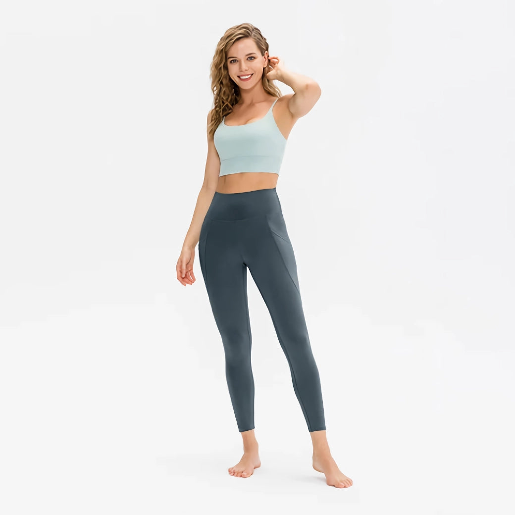 High-Waist Yoga Leggings with Pockets for Women