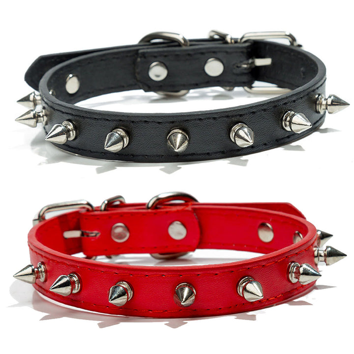 Spiked Leather Dog Collar