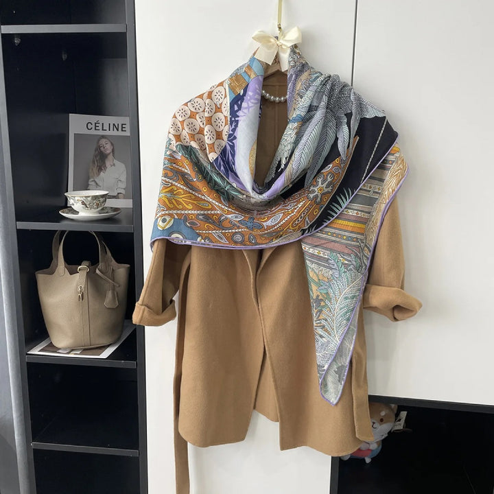 140cm Silk Cashmere Scarf