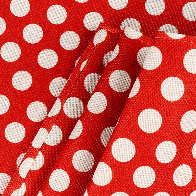 Christmas Red White Polka Dot Tree Skirt