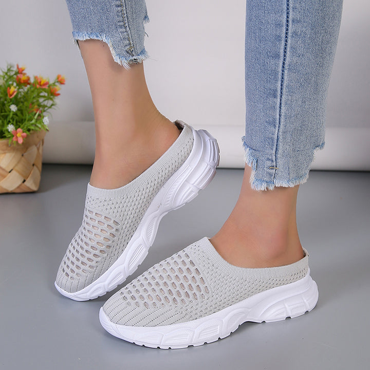 Women's Slip-On Mesh Platform Slippers