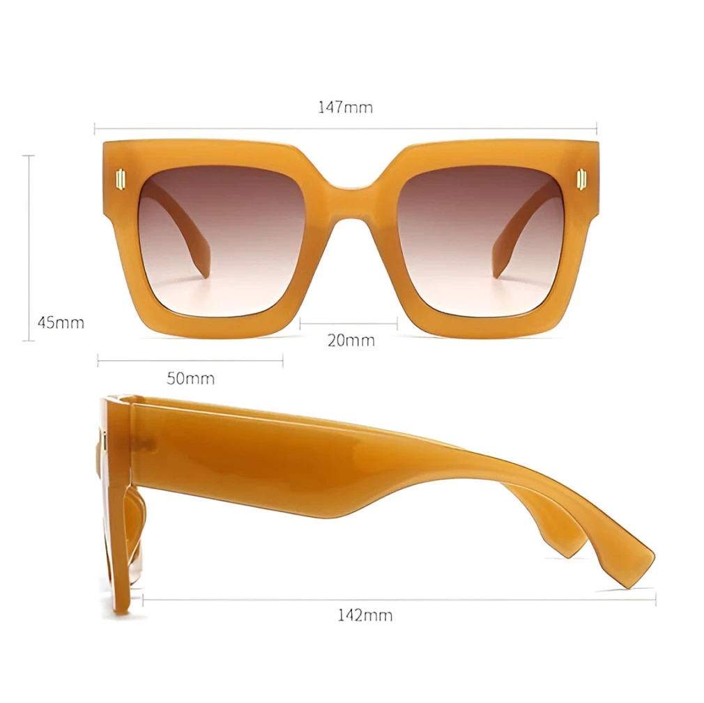 Retro Square Frame Cat Eye Sunglasses