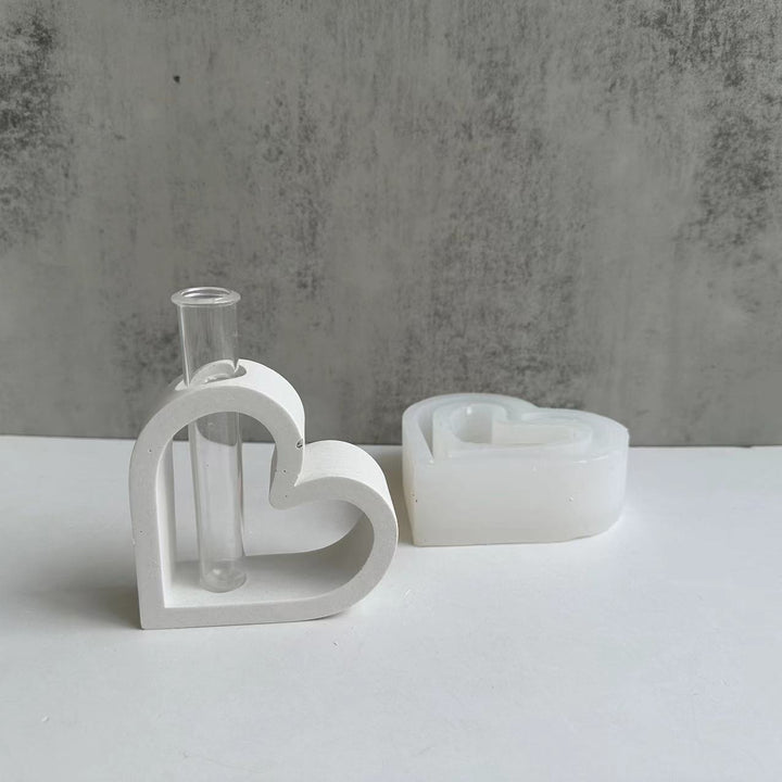 Love Hydroponic Silicone Mold Hydroponic Vase Plaster Mold Cement Mold