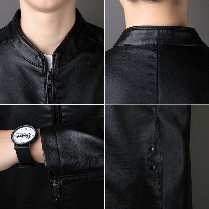 PU Leather Coat Men's Leather Jacket