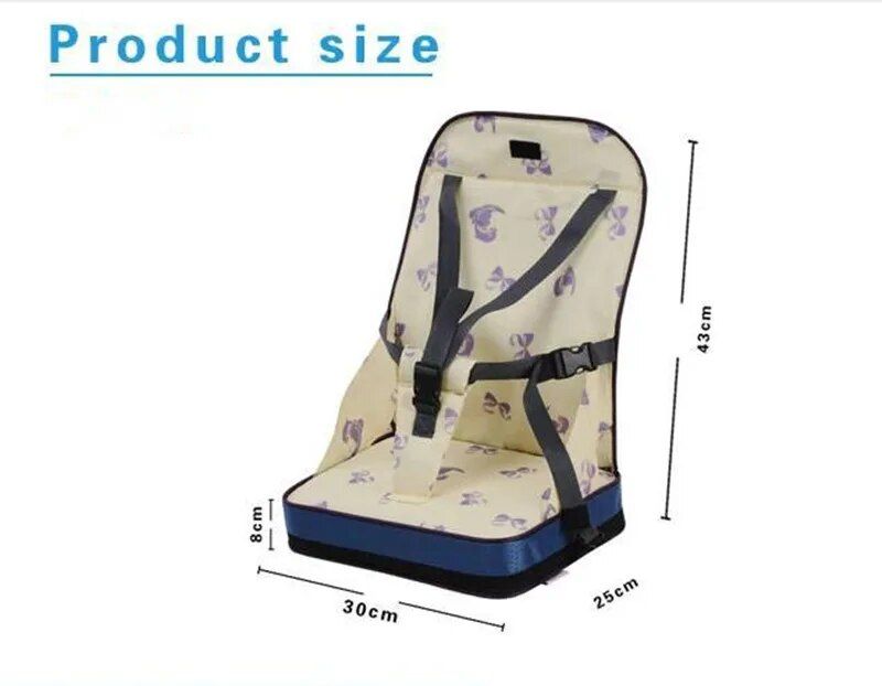 Portable Foldable Baby Dining Booster Seat & Mummy Organizer Bag