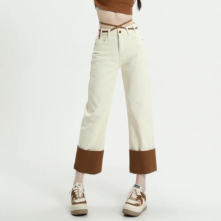 High Waist Straight Wide Leg Jeans