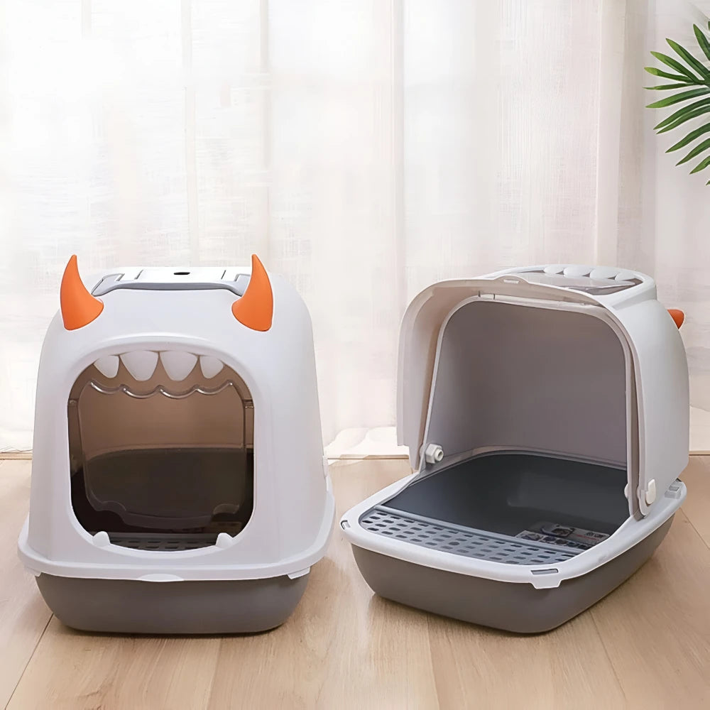 Small Monster Clamshell Cat Litter Box