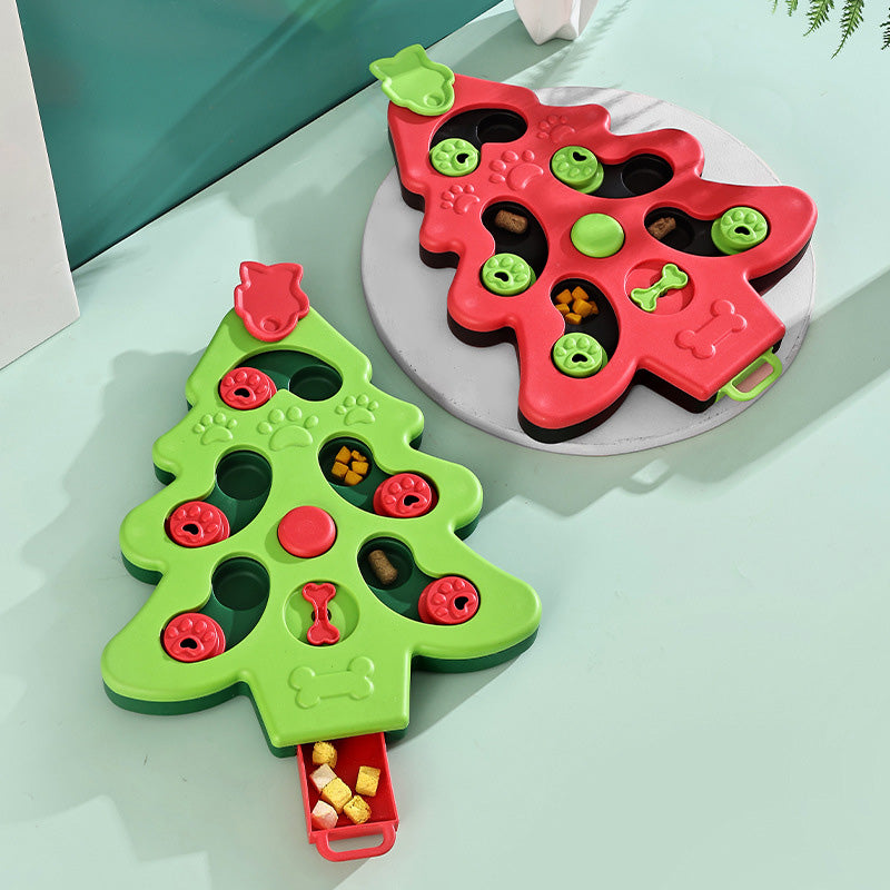 Interactive Christmas Tree Dog Puzzle Toy