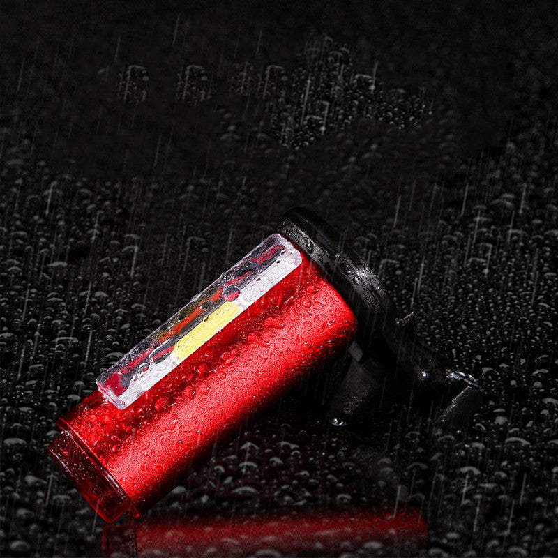 Three-color dimming USB rechargeable bicycle taillight