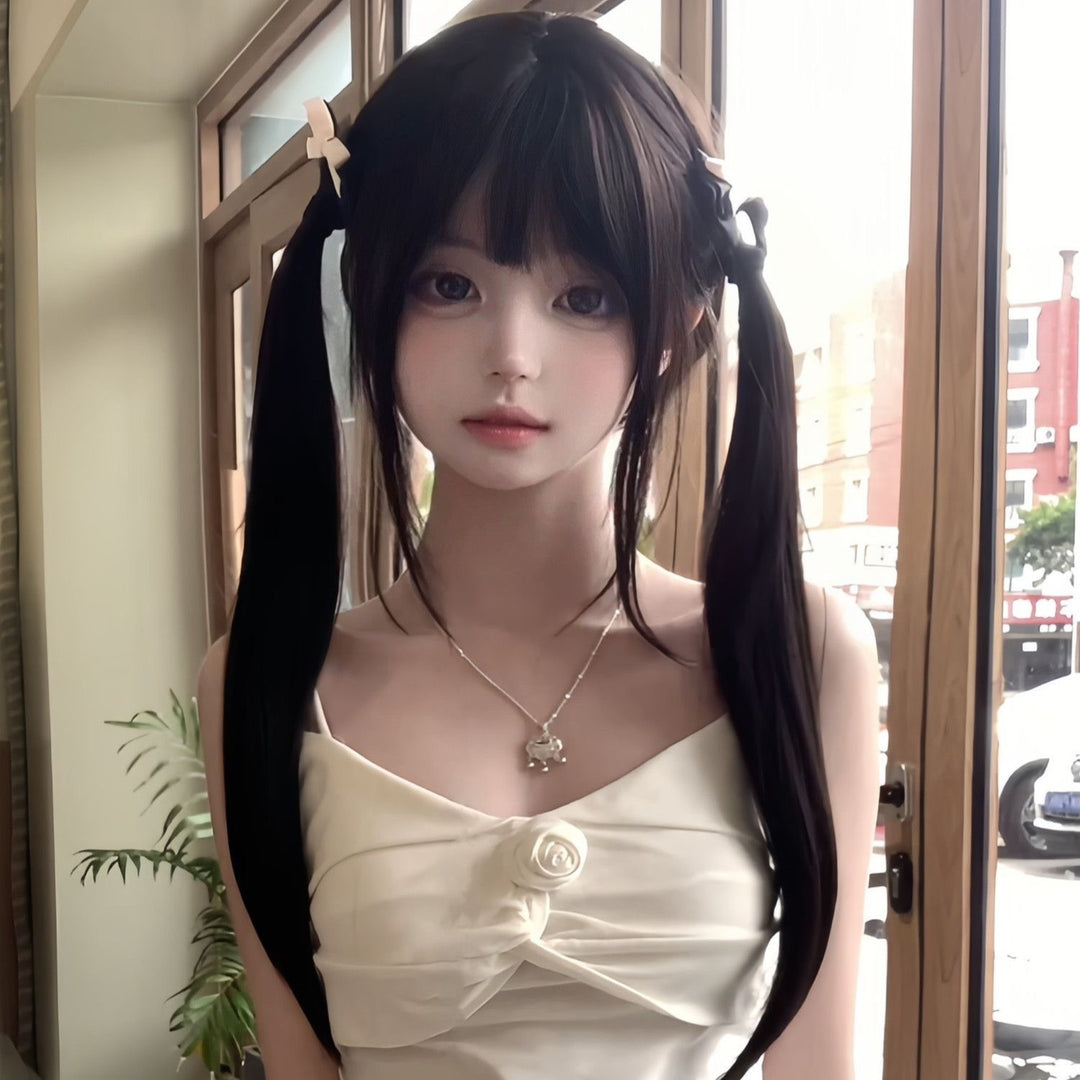 Wig Female Natural Full-head Wig Style Fluffy Long Straight Hair