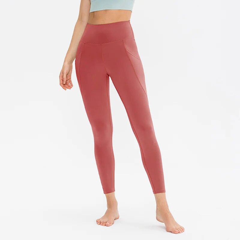 High-Waist Yoga Leggings with Pockets for Women