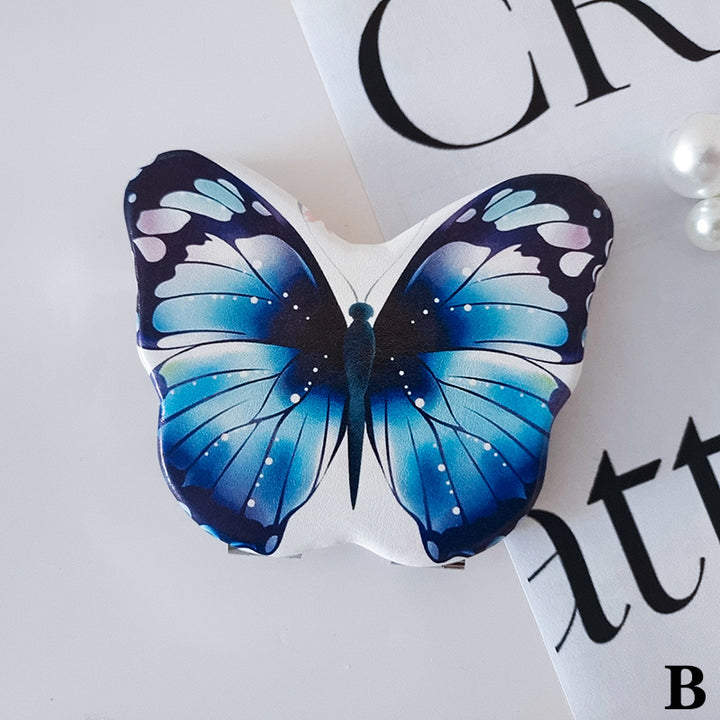 Compact Folding Butterfly Makeup Mirror