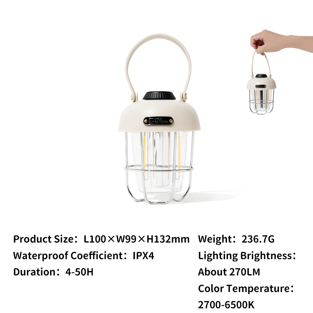 Vintage Rechargeable LED Camping Lantern