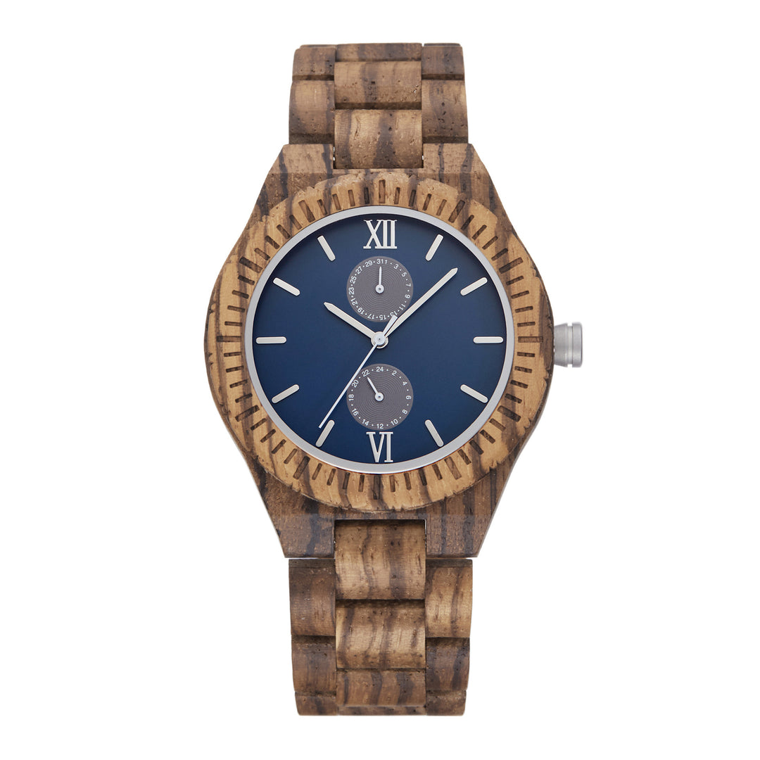 Men's Multi-functional Wooden Watch Quartz Movement