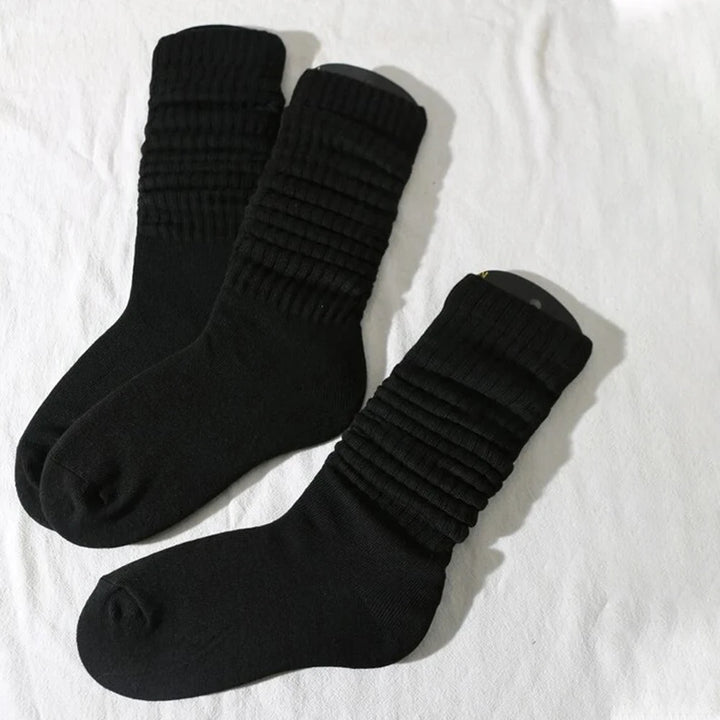 3 Pairs Women's Pleated Mid-Length Bubble Socks