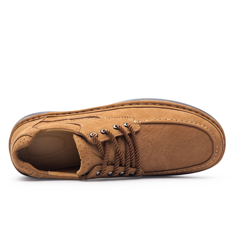 CAMEL CROWN Chaussures décontractées d'extérieur confortables en cuir de vachette givré pour homme