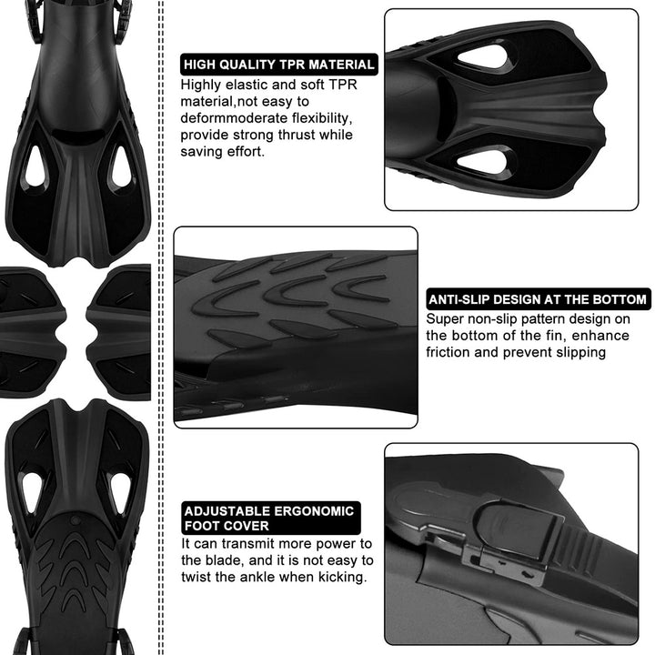 Adjustable Travel Snorkel Fins