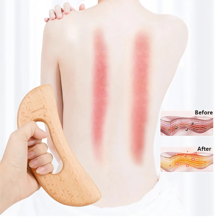 Wooden Gua Sha Massage Therapy Tool for Full Body Relaxation and Slimming