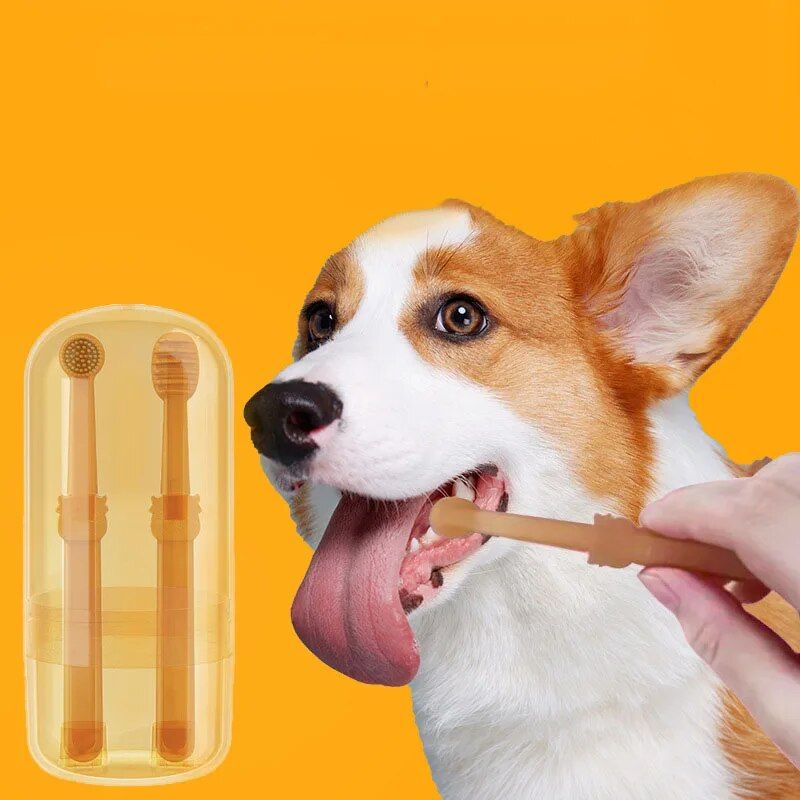 Universal Silicone Pet Toothbrush Kit for Dogs and Cats