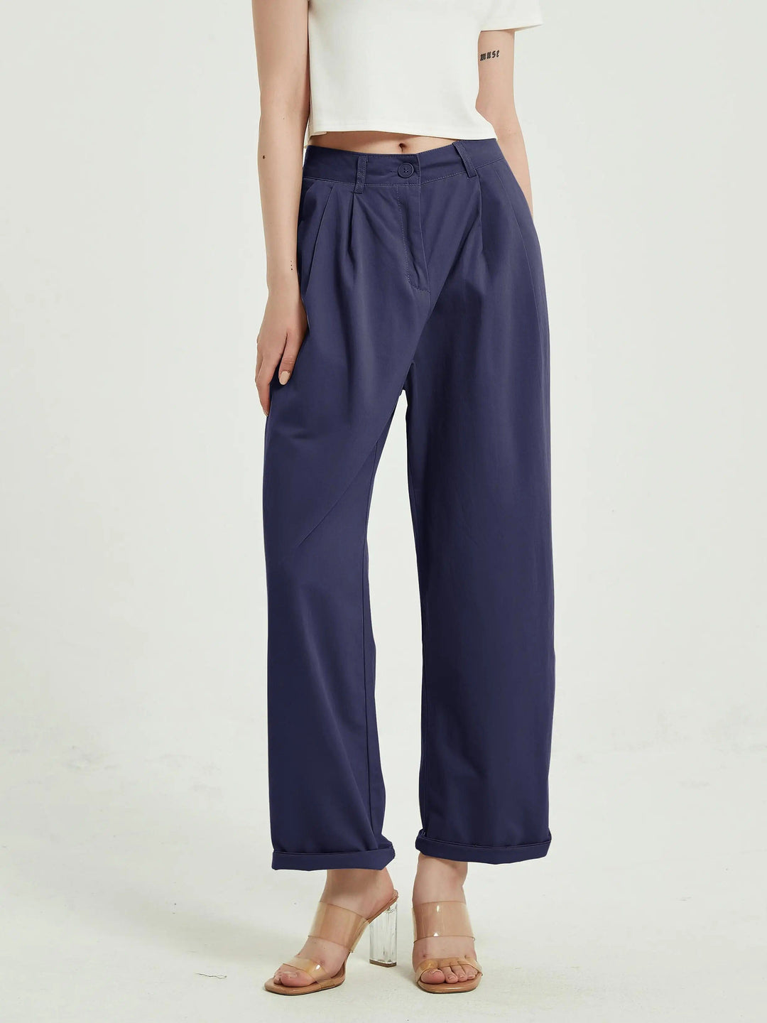 Vintage High Waist Wide Leg Pants for Stylish Women