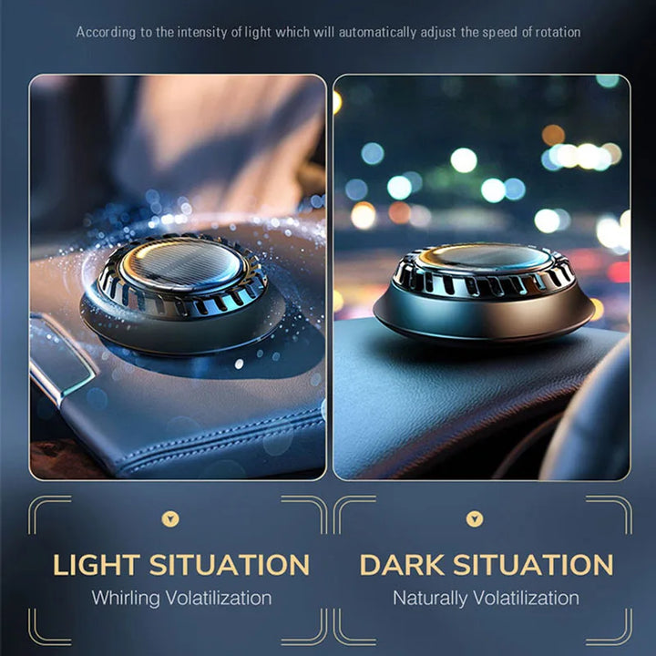 Solar-Powered 360° Rotating Car Air Freshener & Purifier