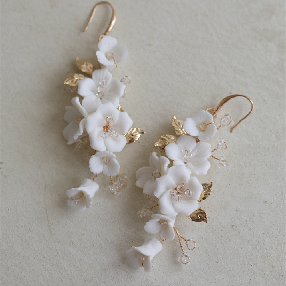 Women's Ceramic Flower Earrings