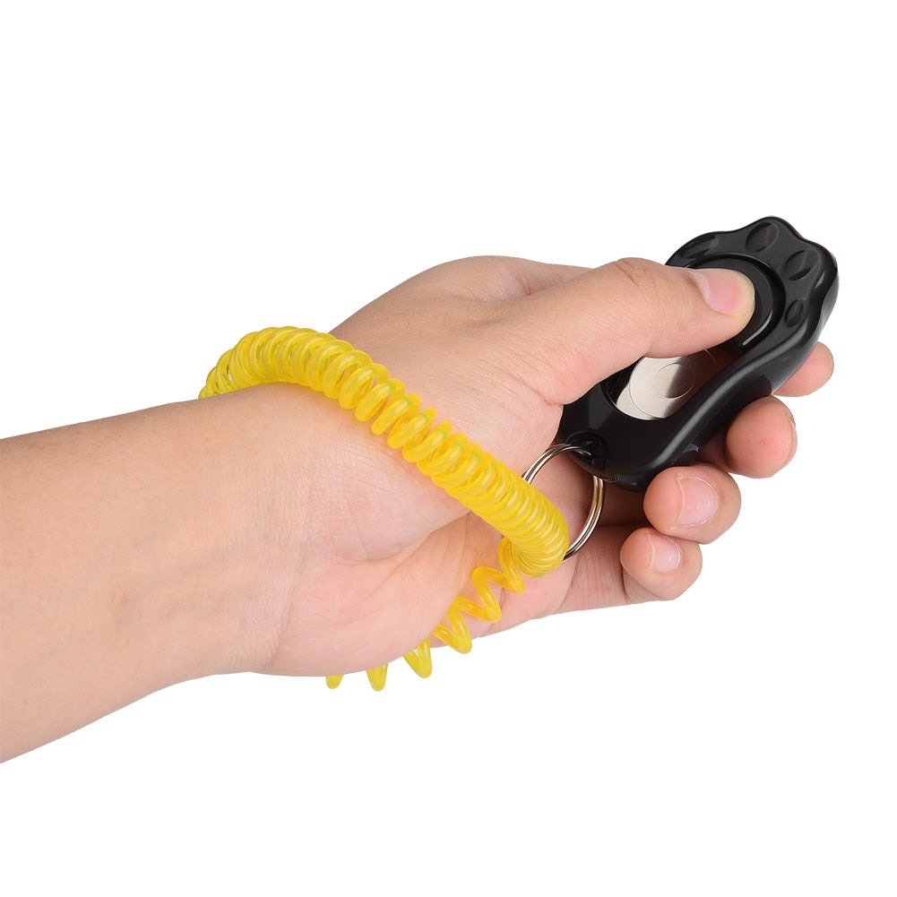 Adjustable Dog Training Clicker with Sound Control & Wrist Strap