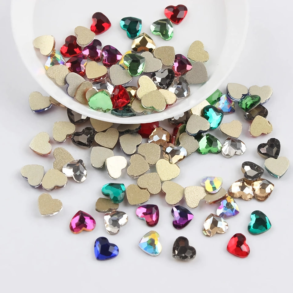 5.5*6mm Heart Flat Back Nail Rhinestones