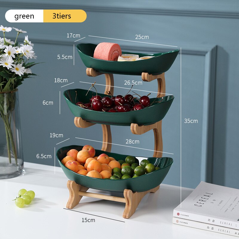 Partitioned Oval Table Plates & Fruit Bowl