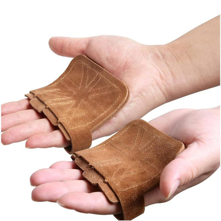 Anti-Skid Cowhide Gym Gloves for Weightlifting and CrossFit