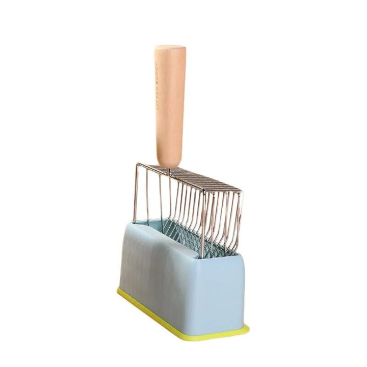 Durable Cat Litter Scoop with Wooden Handle