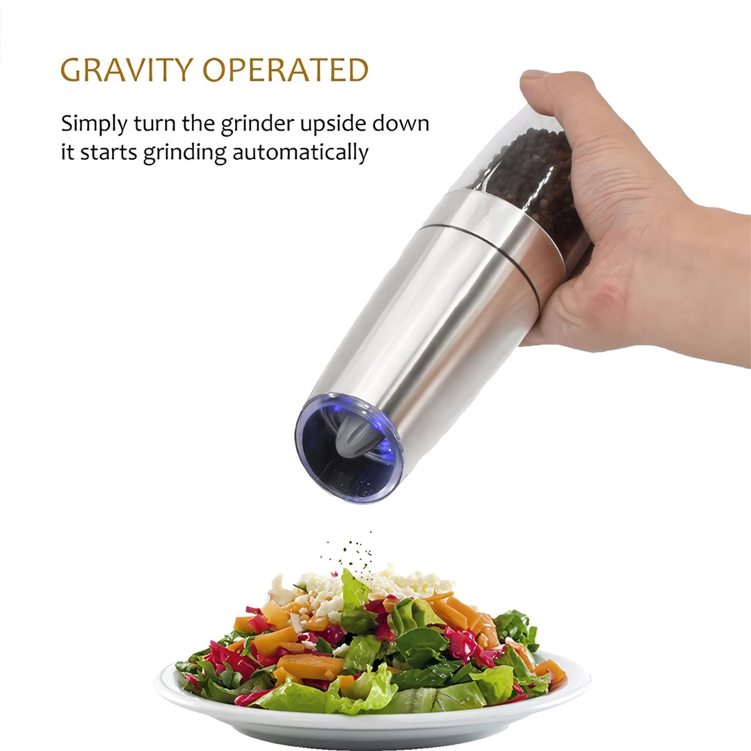 Electric Automatic Salt and Pepper Grinder - Adjustable Coarseness, Battery-Operated