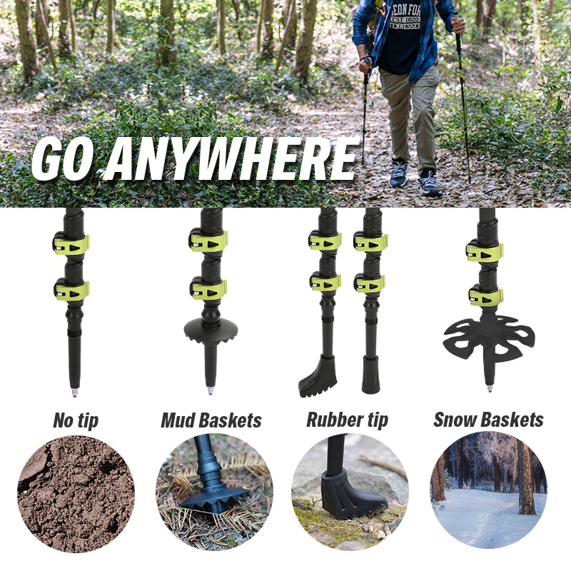 Pair of Carbon Fiber Trekking Poles