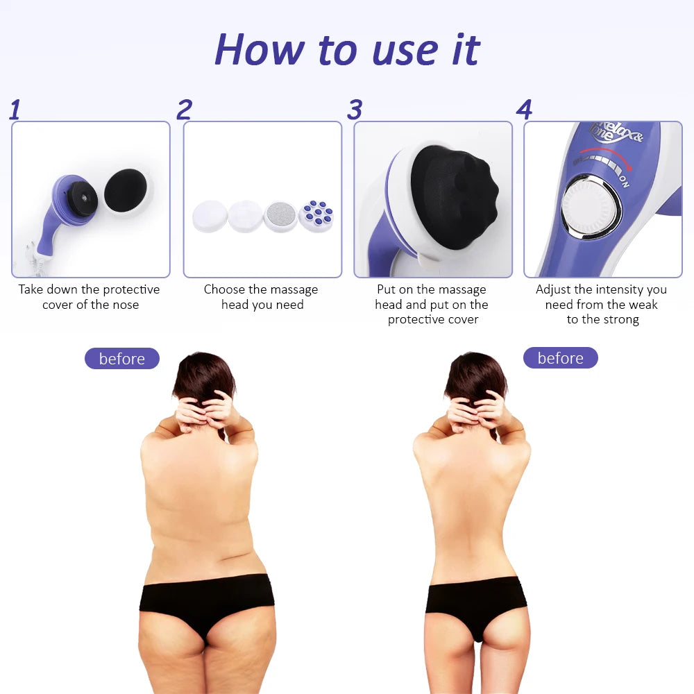 Portable Deep Tissue Body Massager for Muscle Relaxation and Slimming