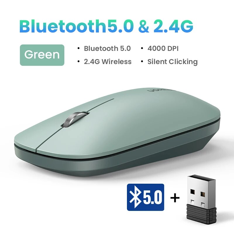 Silent Bluetooth & 2.4GHz Wireless Mouse