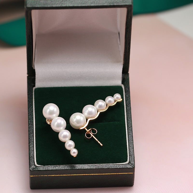 Light Luxury OL Style Natural Freshwater Pearl Earrings