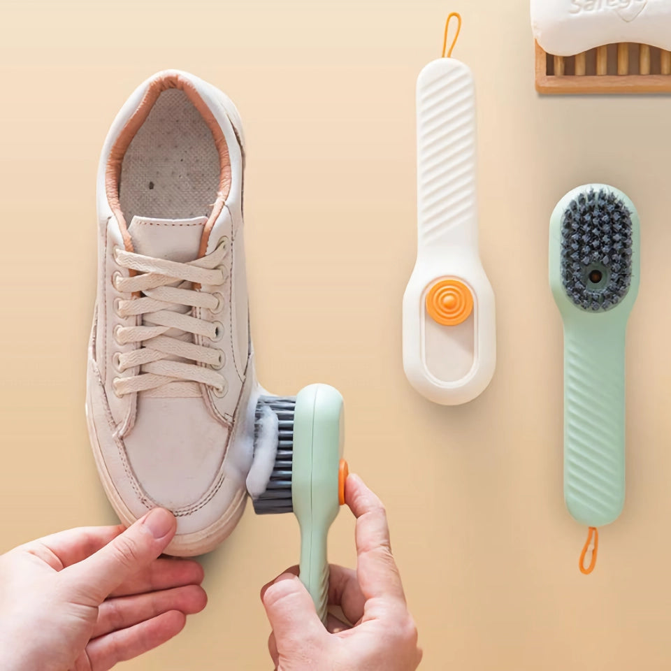 Multifunctional Soft-Bristled Shoe Brush with Long Handle