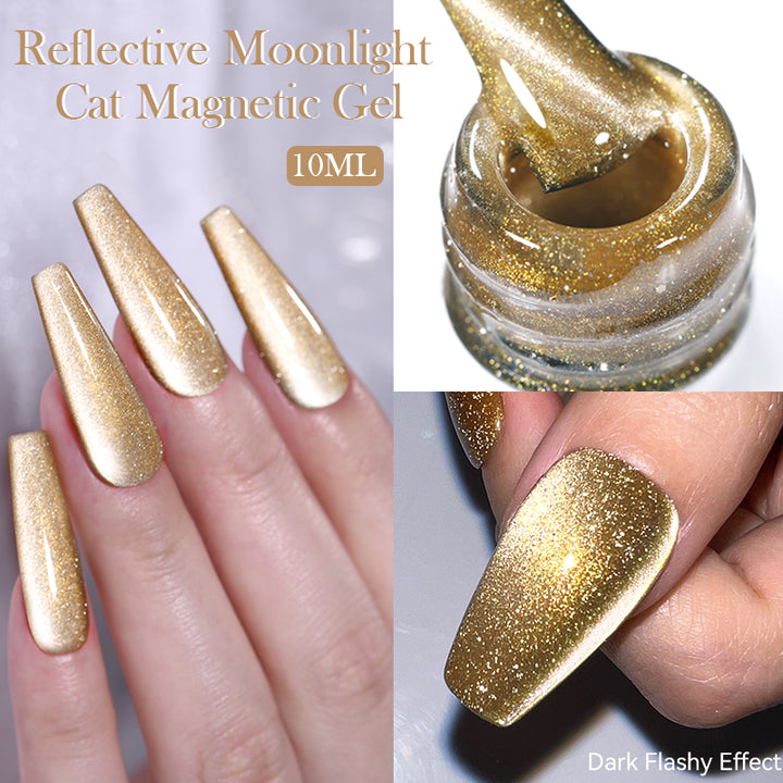 10ML Reflective Moonlight Cat Magnetic Gel Nail Polish