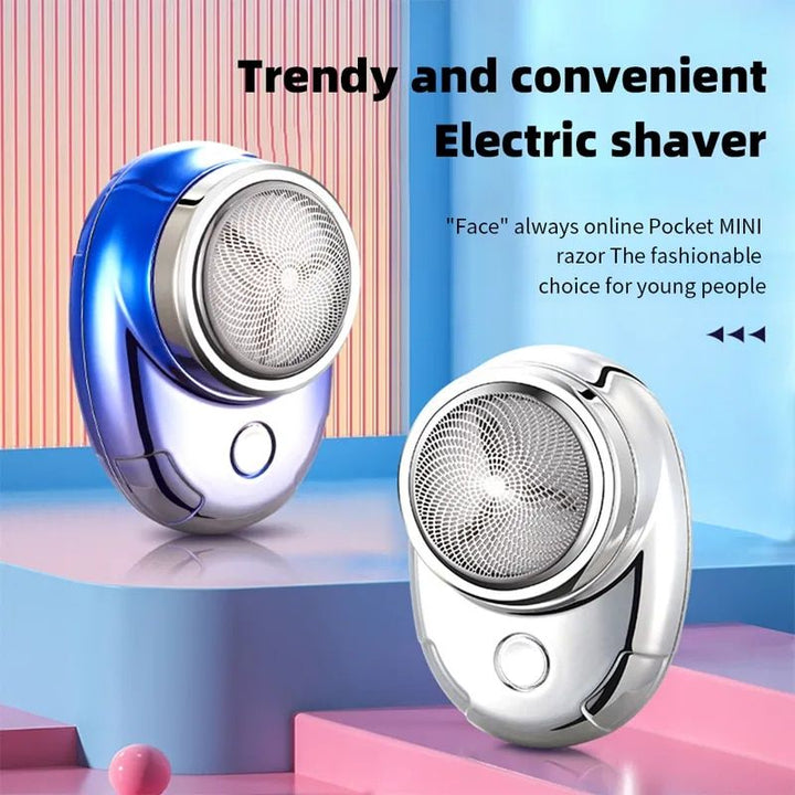 Portable Mini Electric Shaver for Men with Triple Blade - Rechargeable, Washable & Cordless