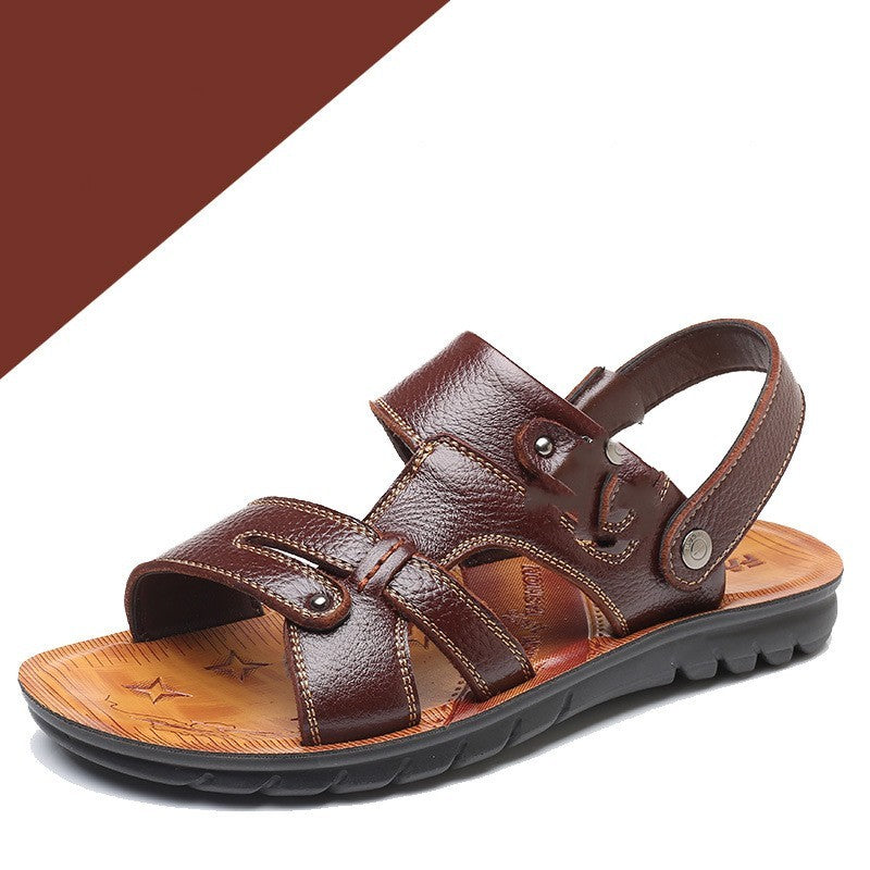 Men's Sandals Genuine Leather Anti Slip Dual Purpose